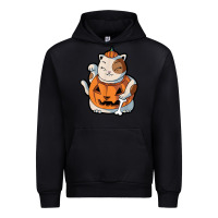 Cute Kawaii Maneki Neko Cat Halloween Pumpkin Costume Boys Urban Hoodie | Teevron