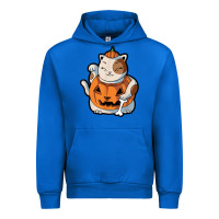 Cobalt cute kawaii maneki neko cat halloween pumpkin costume boys Urban Hoodie - trangStudio