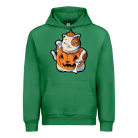 Emerald cute kawaii maneki neko cat halloween pumpkin costume boys Urban Hoodie - trangStudio