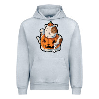 Heather Grey cute kawaii maneki neko cat halloween pumpkin costume boys Urban Hoodie - trangStudio