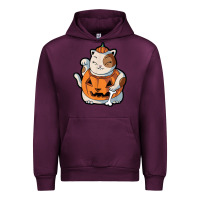 Mauve Wine cute kawaii maneki neko cat halloween pumpkin costume boys Urban Hoodie - trangStudio