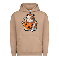Pigment Burro cute kawaii maneki neko cat halloween pumpkin costume boys Urban Hoodie - trangStudio