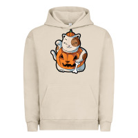 Pigment French Oak cute kawaii maneki neko cat halloween pumpkin costume boys Urban Hoodie - trangStudio