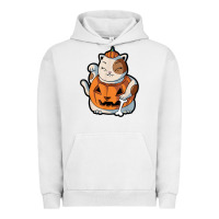 Pigment Lunar Rock cute kawaii maneki neko cat halloween pumpkin costume boys Urban Hoodie - trangStudio
