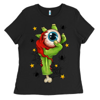 Black Zombie Hand with Eyeball Ladies Tee - texasbilliewilder