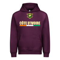Mauve Wine Cote d_Ivoire National Flag Ivory Coast Coat Of Arms Gift Urban Hoodie - trangStudio
