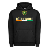 Pigment Black Cote d_Ivoire National Flag Ivory Coast Coat Of Arms Gift Urban Hoodie - trangStudio