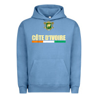 Pigment Pebble Blue Cote d_Ivoire National Flag Ivory Coast Coat Of Arms Gift Urban Hoodie - trangStudio