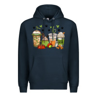 Navy dog mom coffee Premium Hoodie - Jasminsmagicworld