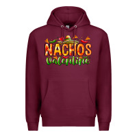 Burgundy Nachos Valentine Premium Hoodie - CowhideDigitalArt