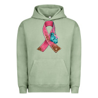 Pigment Oil Green cancer ribbon and boxing gloves Urban Hoodie - AdoDesignShop