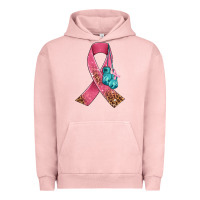 Pigment Salmon cancer ribbon and boxing gloves Urban Hoodie - AdoDesignShop