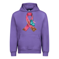 Cancer Ribbon And Boxing Gloves Urban Hoodie | Teevron