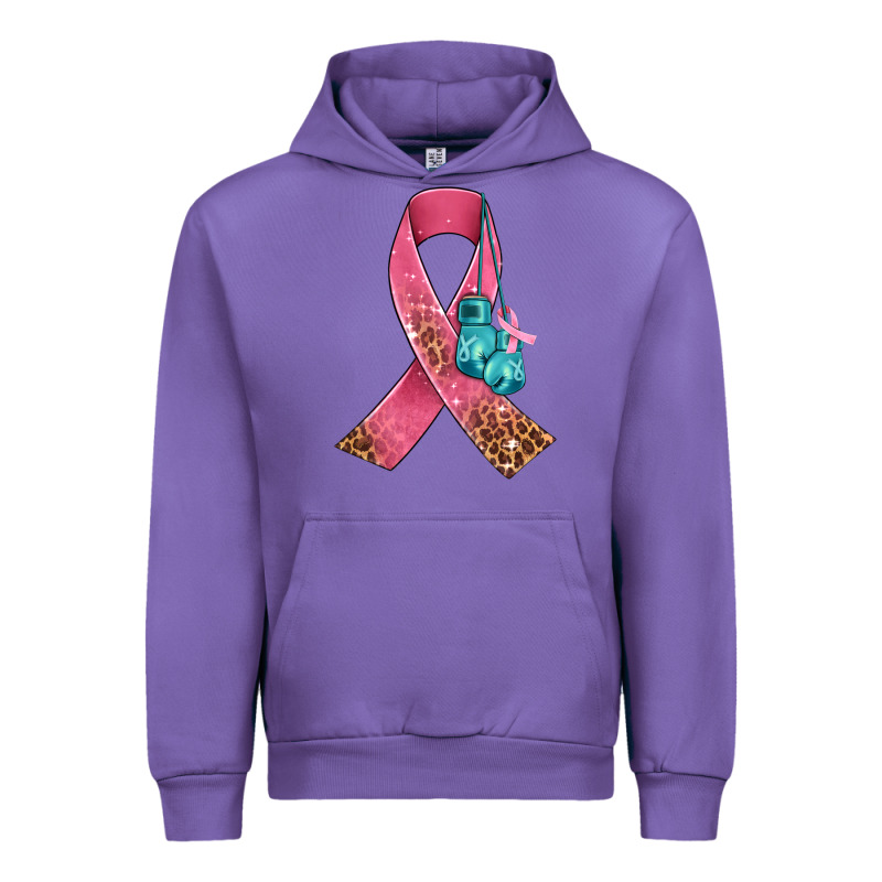Cancer Ribbon And Boxing Gloves Urban Hoodie by AdoDesignShop | Teevron
