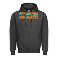 Charcoal Heather Farm life fall Zipper Hoodie - Artiststas