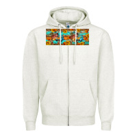 Oatmeal Heather Farm life fall Zipper Hoodie - Artiststas
