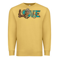 Antique Gold owl love Premium Sweatshirt - BarkalooDesign