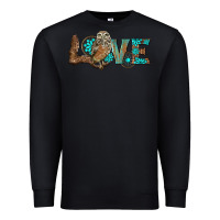 Black owl love Premium Sweatshirt - BarkalooDesign