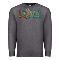 Charcoal Heather owl love Premium Sweatshirt - BarkalooDesign