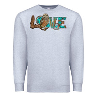 Heather Grey owl love Premium Sweatshirt - BarkalooDesign