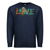Navy owl love Premium Sweatshirt - BarkalooDesign