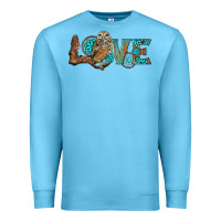 Ocean Blue owl love Premium Sweatshirt - BarkalooDesign