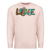 Pale Pink owl love Premium Sweatshirt - BarkalooDesign
