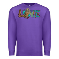 Purple owl love Premium Sweatshirt - BarkalooDesign