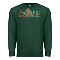 Sports Green owl love Premium Sweatshirt - BarkalooDesign