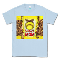 Dusty Blue softball with leopard tumbler tbs Classic Tee - TumblerDesignByShophia