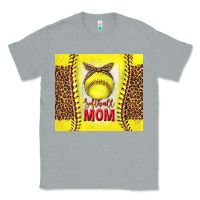 Heather Grey softball with leopard tumbler tbs Classic Tee - TumblerDesignByShophia