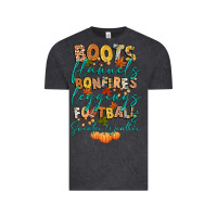 Vintage Black boots flannels bonfires football Vintage Tee - CowGirlArtShop