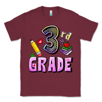 Burgundy Third Grade Classic Tee - RanaPortraitStore