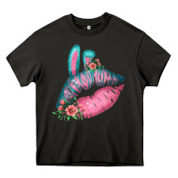 Asphalt Eared Turquoise Pink Easter Lips Heavy Core Tee - Bettercallsaul