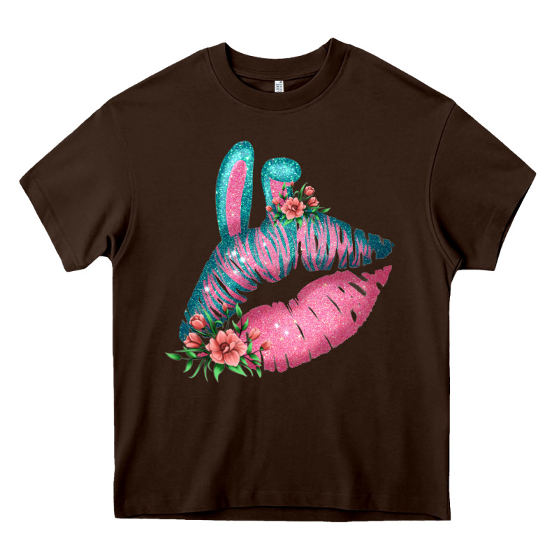 Eared Turquoise Pink Easter Lips Heavy Core Tee by Bettercallsaul | Teevron