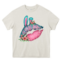Cream Eared Turquoise Pink Easter Lips Heavy Core Tee - Bettercallsaul