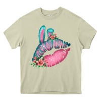 Mossy Eared Turquoise Pink Easter Lips Heavy Core Tee - Bettercallsaul