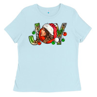 Baby Blue Joy with woman Ladies Tee - NancyCooperArtShop