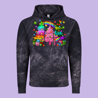 Pride Christmas Trees Vintage Hoodie Designed By Howdyjamesfarm