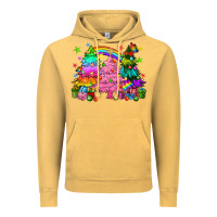 Vintage Mustard pride christmas trees Vintage Hoodie - HowdyJamesFarm