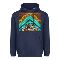 Navy western  sunflower turquise gemstone  tumbler Heavyweight Hoodie - BarkalooDesign