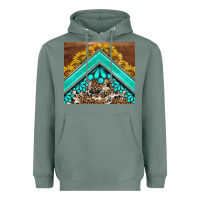 Sage western  sunflower turquise gemstone  tumbler Heavyweight Hoodie - BarkalooDesign