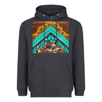Smoke western  sunflower turquise gemstone  tumbler Heavyweight Hoodie - BarkalooDesign