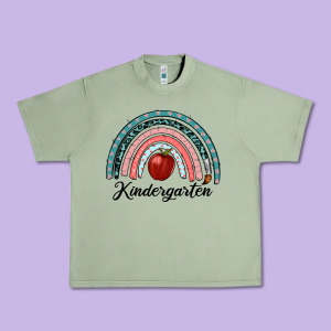 Kindergarten Rainbow Urban Heavy Tee Designed By Ranaportraitstore