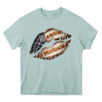 Arona Vintage American Flag With Leopard Pattern Heavy Core Tee - Bettercallsaul