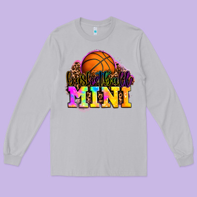 Basketball Mini Long Sleeve Tee Designed By Oliviacreatesart