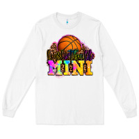 White basketball mini Long Sleeve Tee - OliviaCreatesArt