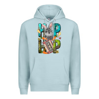 Blue Mist Western hip hop Bunny Easter Day Premium Hoodie - LillyAllenDesigns