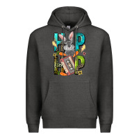 Charcoal Heather Western hip hop Bunny Easter Day Premium Hoodie - LillyAllenDesigns