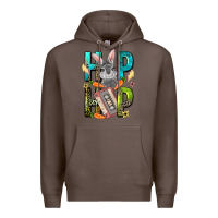 Coffee Western hip hop Bunny Easter Day Premium Hoodie - LillyAllenDesigns